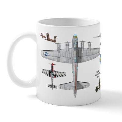 Miss Angela  B-17 Flying  Fortress and P-52 MustangMug