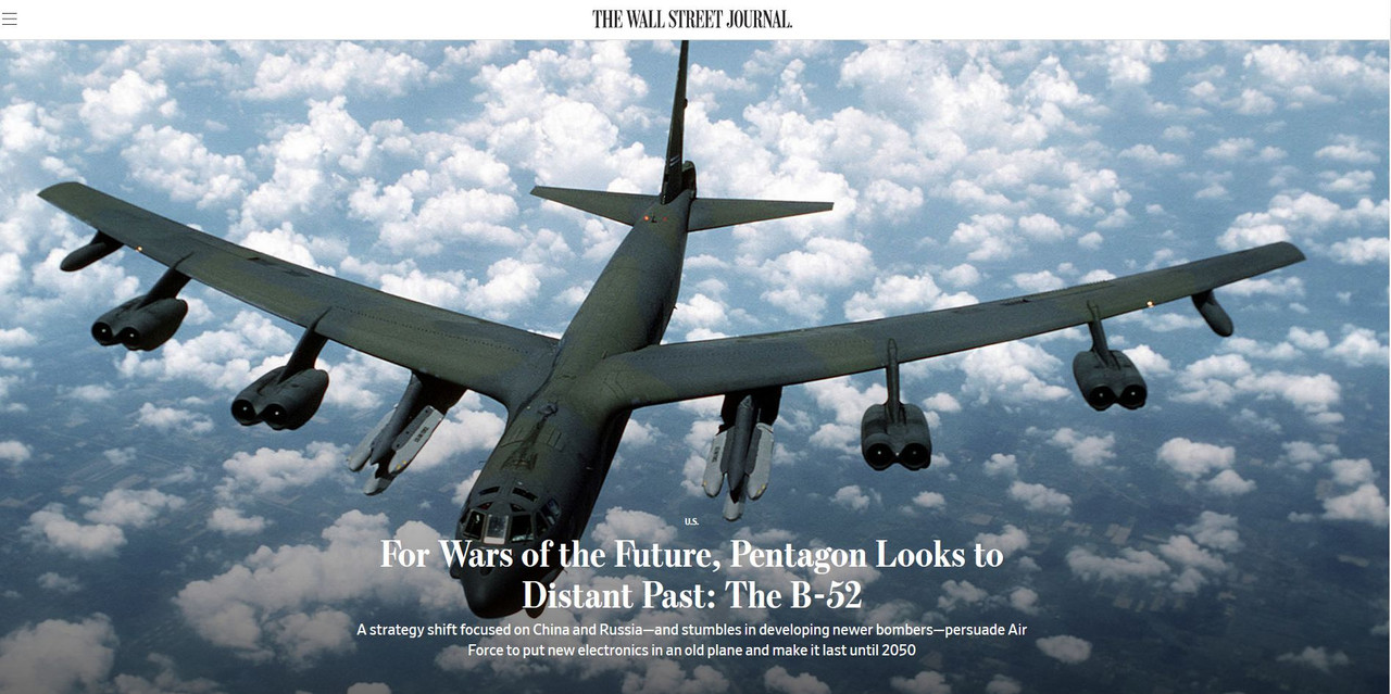 For Wars of the Future, Pentagon Looks to Distant Past: The B-52 