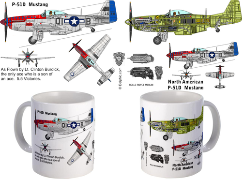 P-51 Mustang as flown by LT Clinton Burdick mug