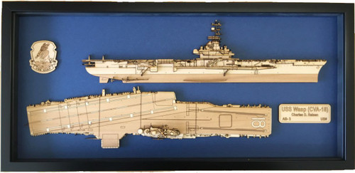 USS Wasp CVA-18 Wood Model