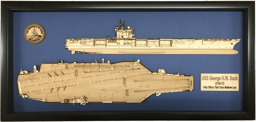 USS e Washington (CVN 73) プレート USS George Washington CVN-73 Wood Model