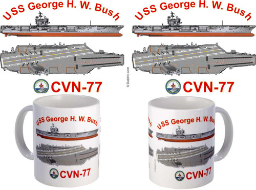 USS George H. W. Bush CVN-77 Coffee Mug