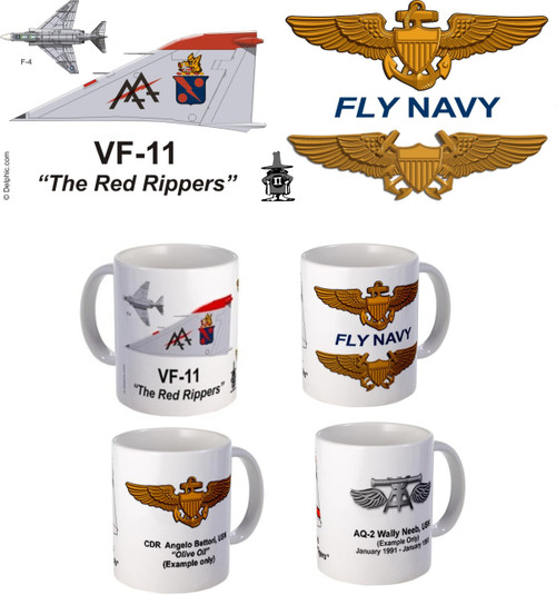 VF-11 "Red Rippers" F-4 Phantom II Mug