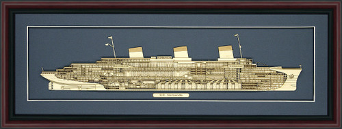 SS Normandie Wood Model