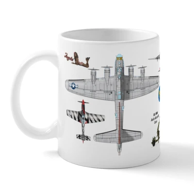 Miss Angela  B-17 Flying  Fortress and P-52 MustangMug