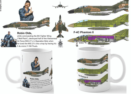 Robin Olds F-4C Phantom II Mug