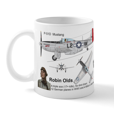 Robin Olds P-51 Mustang Mug
