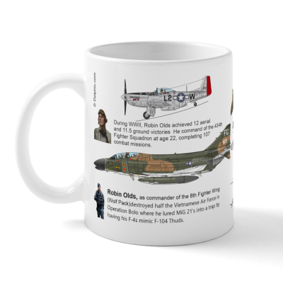 Robin Olds P-51 Mustang F-4C Phantom II Mug