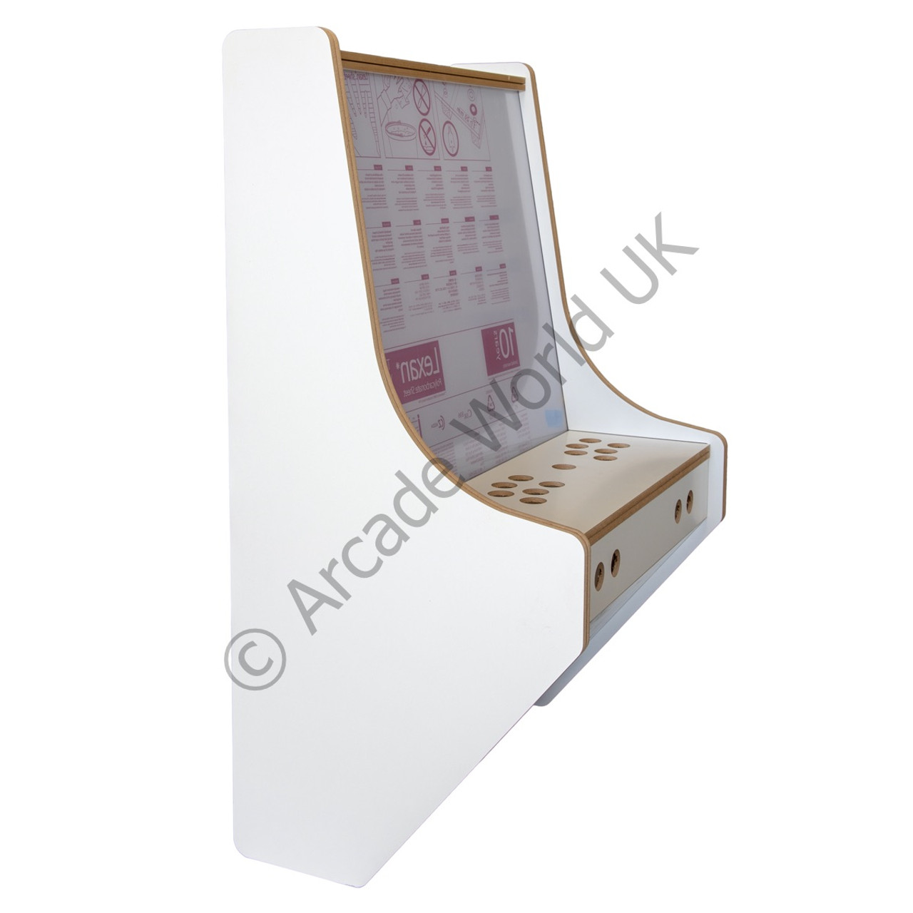 AWUK 19 Inch 2 Player Wall Mounted Arcade Cabinet Kit - White
