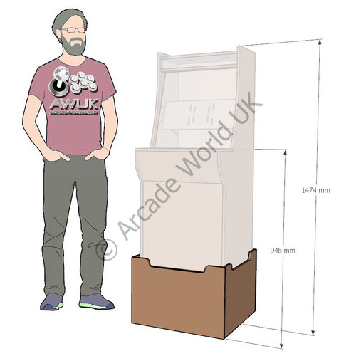 Riser For 3/4 Scale Upright Arcade Cabinet Flat Pack Kit - Plain MDF