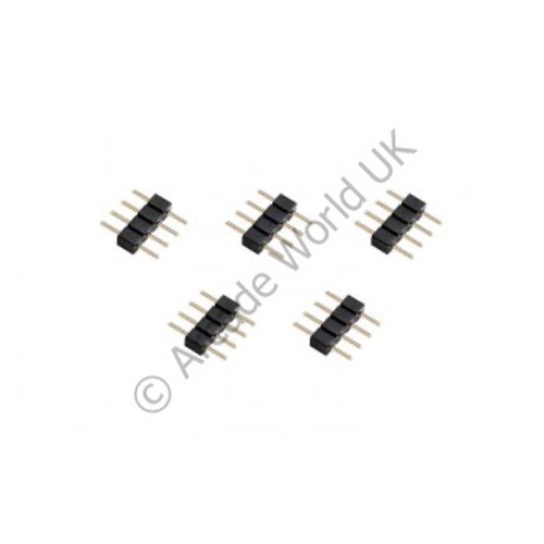 Pack of 5 RGB 4 Pin Male Connectors