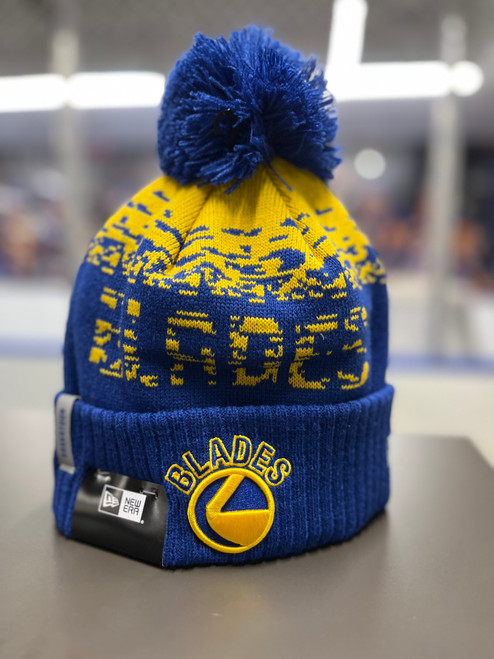 Blue Pom Blades Toque