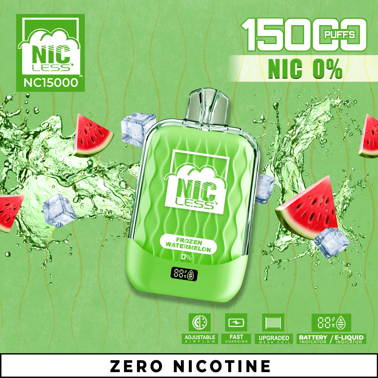 Nic Less NC15000 Puffs 0% Nic Disposable Vape Nic Less NC15000 Puffs 0% Nic Disposable Vape