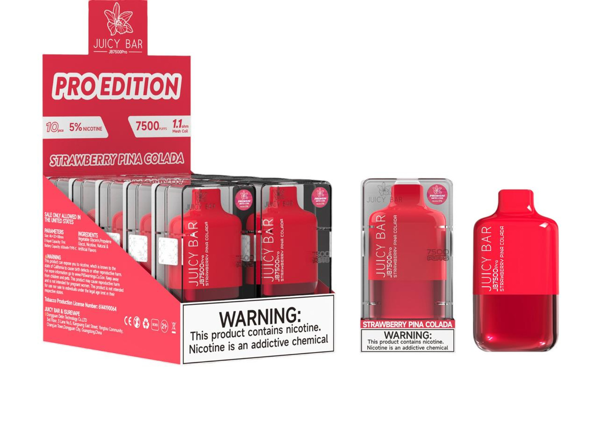 Juicy Bar JB7500 Pro Edition Disposable Vape 5 7500 Puffs