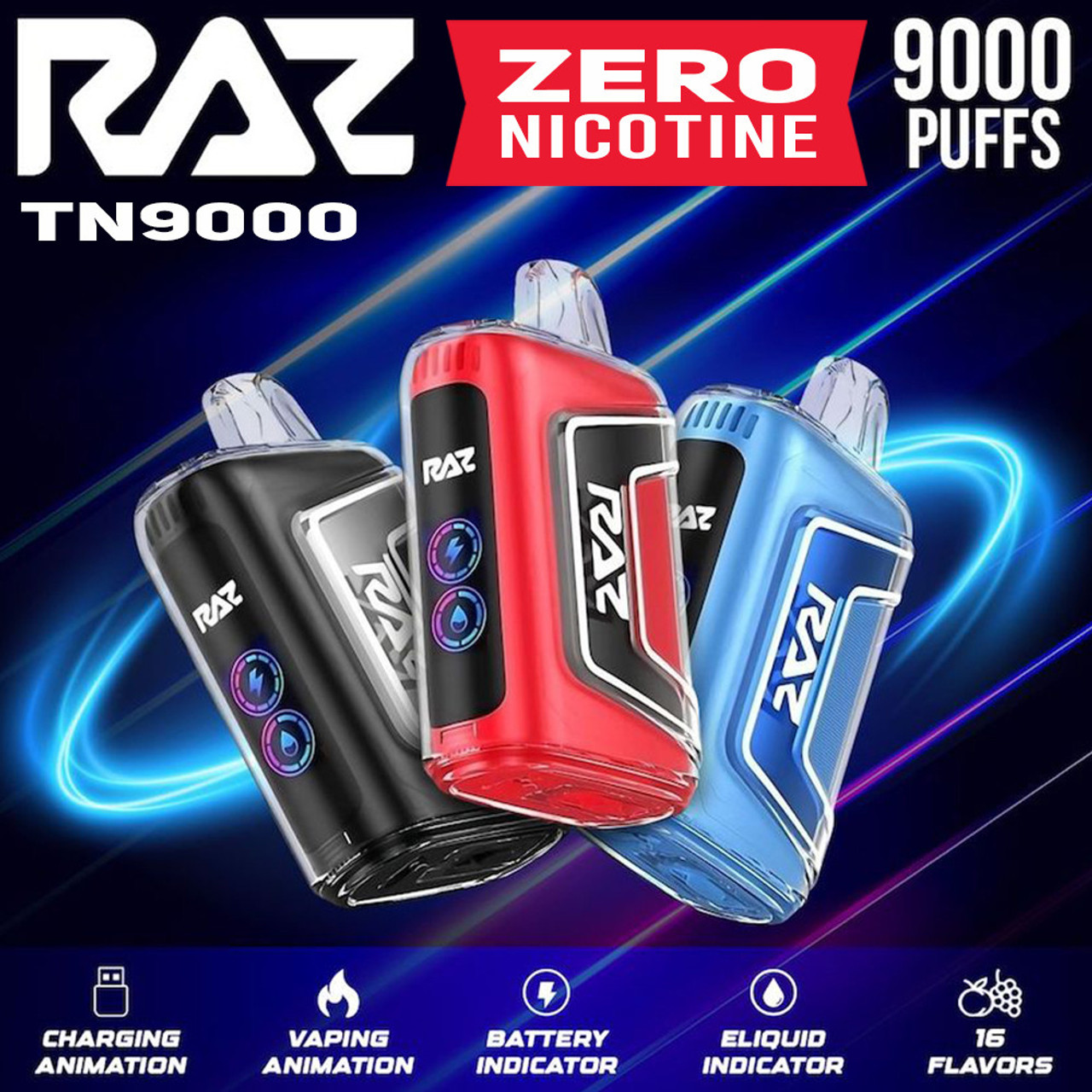 RAZ TN9000 Zero Nicotine Disposable Vape