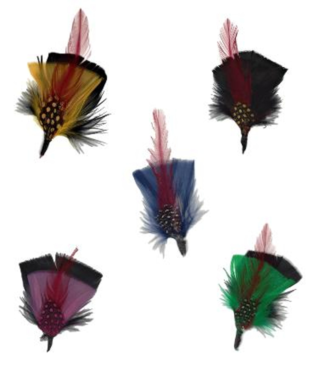 Hat Feathers - Assortment of 5 Colors - Hatter's Supply House of