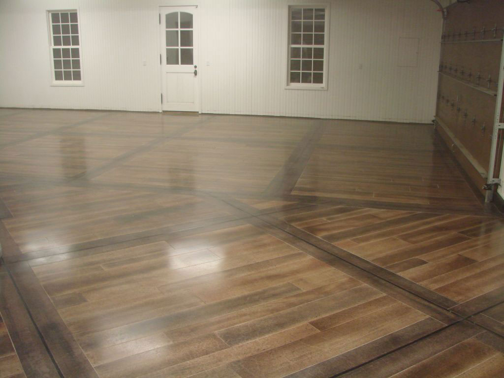 Polished and colored concrete