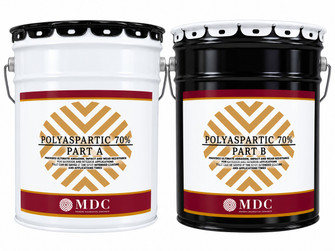 70% CLEAR POLYASPARTIC  KIT 10 GALLON