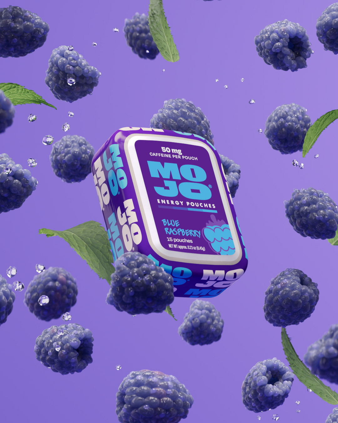 Blue Raspberry Mojo Energy Pouches