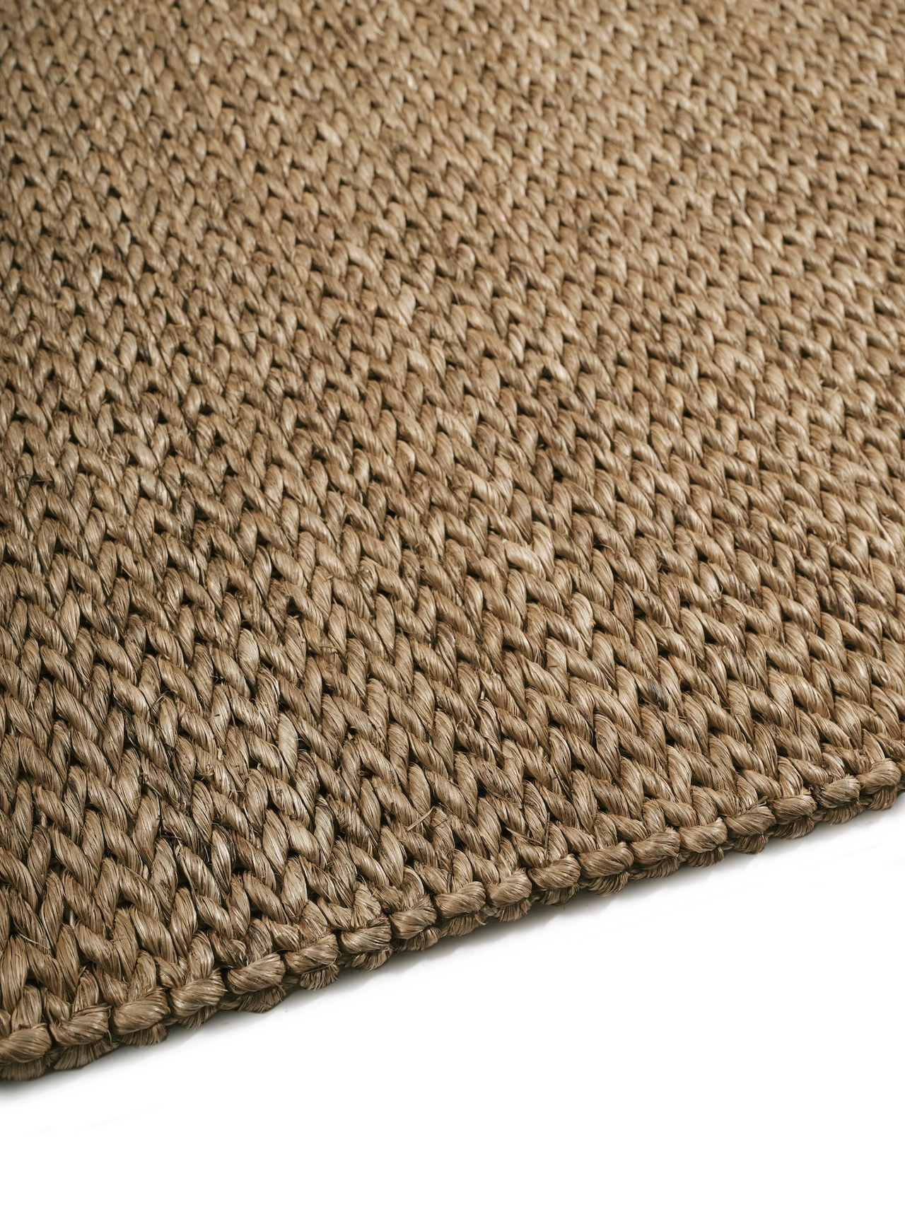 Abacca Rug Herringbone Abaca Tobacco Handwoven rug