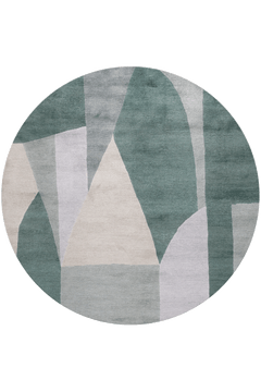 District Spruce Round Rug by Kelly Wearstler - flatshot image