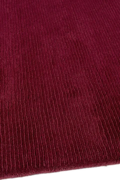 Keepers Red Cut and Loop Stripe rug by Farrow & Ball side pile image