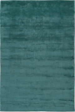 Leighton Teal Plain Wool rug by Farrow & Ball - Flatshot White