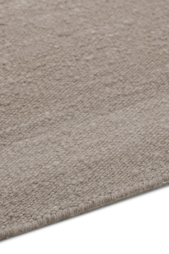 Flatweave Handcarded Wool Bone - sidepile