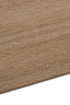 Flatweave Handcarded Wool Camel - sidepile