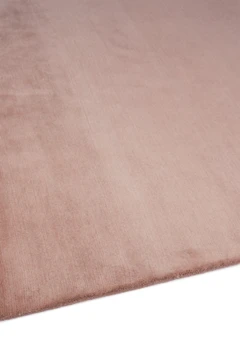 Mohair Sheared rug in Orchid, angled flatshot showing pile direction