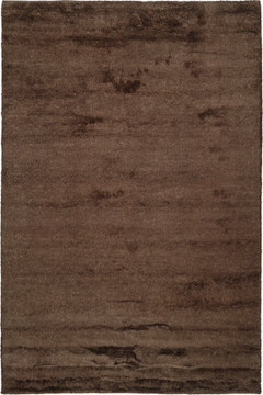 Mohair Shag rug in Carob, full flatshot view