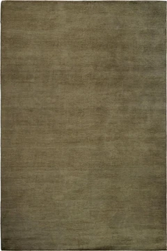 Caliche Silk rug in Olive, full flatshot view