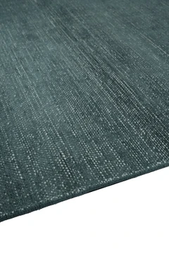 Vara rug in Aegean, corner detail showing pile texture