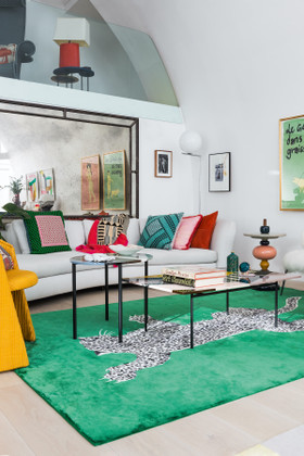 Climbing Leopard Emerald rug by Diane Von Furstenberg