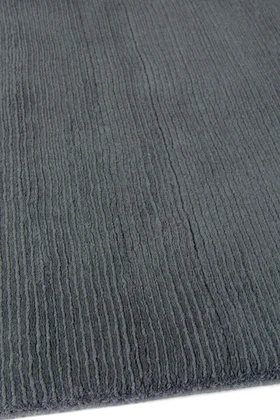 Wooster Blue Cut and Loop Stripe rug by Farrow & Ball sidepile image