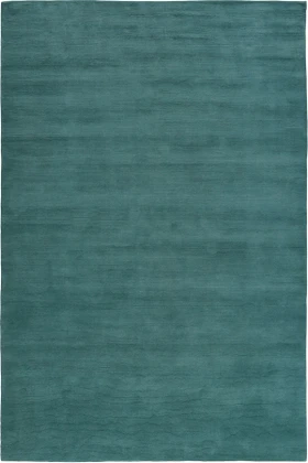 Leighton Teal Cut and Loop Stripe rug by Farrow & Ball - Flatshot White