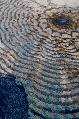 Rosette Sapphire Tibetan Wool Cut Pile rug by Chihuly