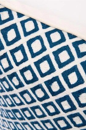 Amli Navy Cushion by The Rug Company  - Roomset