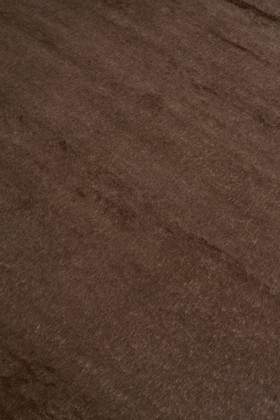 Mohair Shag rug in Carob, vertical flatshot detail
