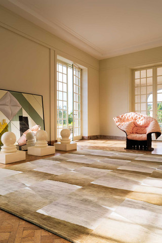 Crux Cognac Handknotted rug by Kelly Wearstler