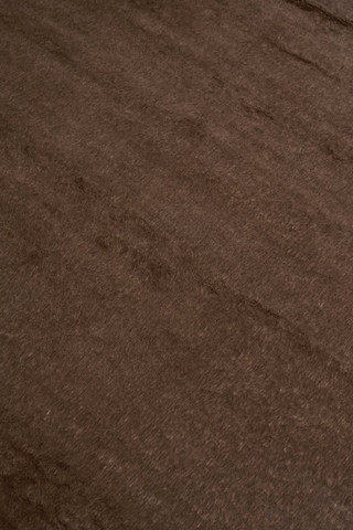 Mohair Shag rug in Carob, vertical flatshot detail