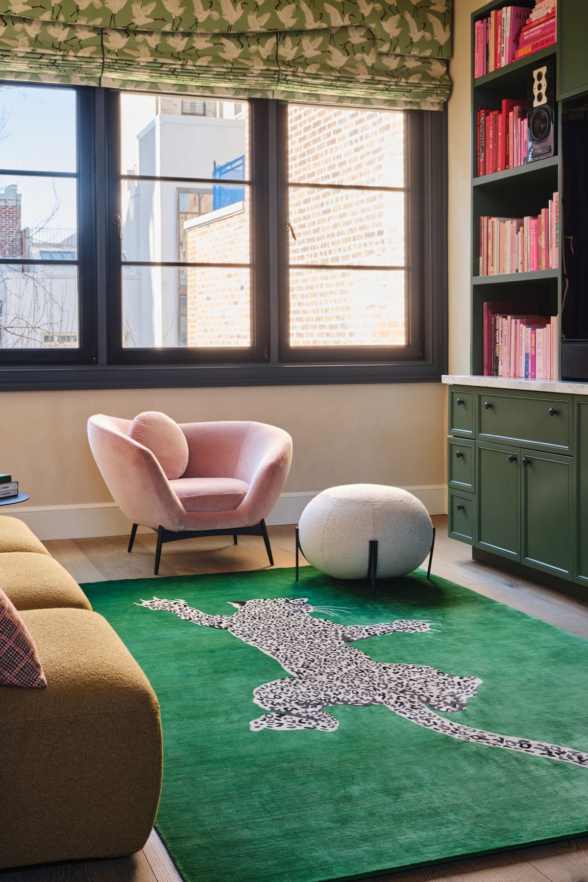 Climbing Leopard Emerald rug by Diane Von Furstenberg