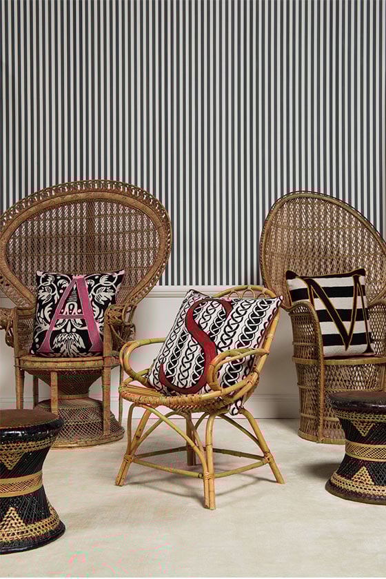 Alphabet H cushion by  - Roomset