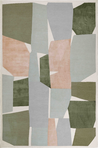 Boulder Moss Tibetan Wool Cut Pile & Flat Loop rug