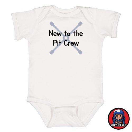 New to the crew baby outfit - New to the pit crew