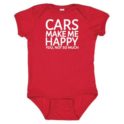 cars make me happy kids shirt