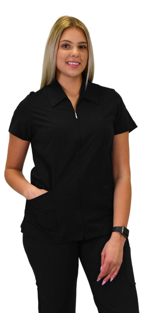 979 Excel 4-Way Stretch Zipper Top