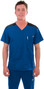 540 Mens Two-Tone V-Neck Scrub Top