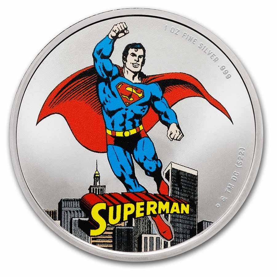 1 oz Silver DC Comics Superman Colorized Coin (2023 Samoa )