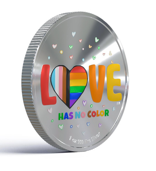 LOVE HAS NO COLORS SILVER COIN